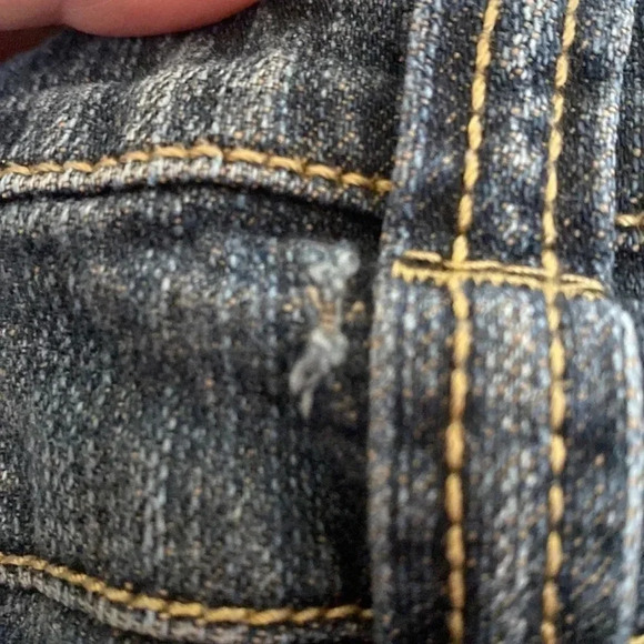 Route 66 Embroidered Rose Denim Mini Skirt - Picture 7 of 7